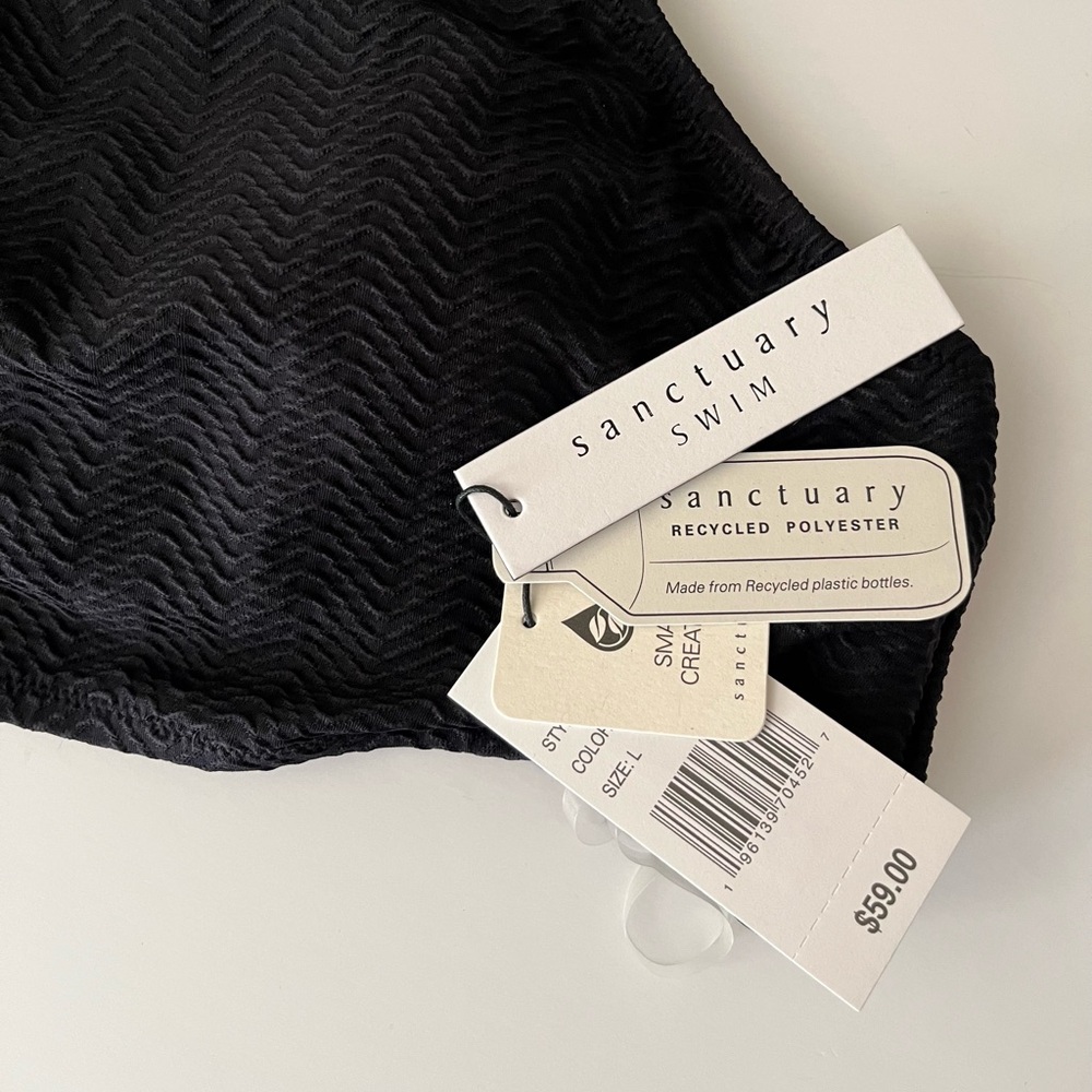 Sanctuary | NWT On The Water High Neck Halter Swimsuit Top - Picture 6 of 8